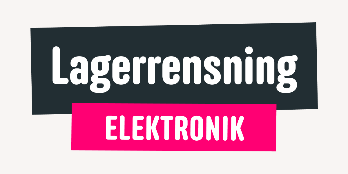 Lagerrensning elektronik/ Kolla priset